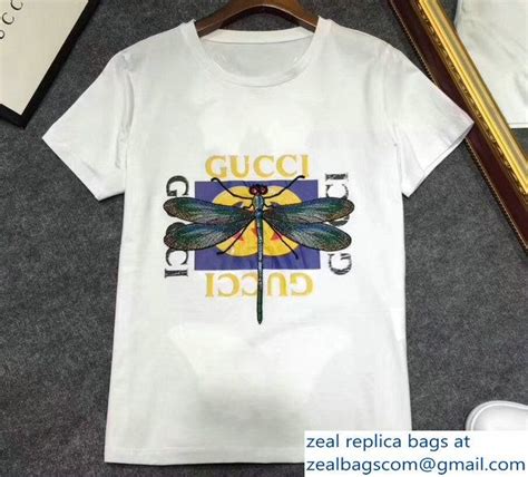 dragonfly gucci shirt replica 2018|gucci t shirt real.